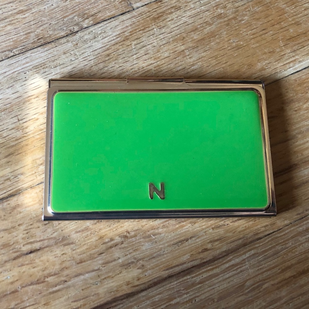 Kate spade business card holder green